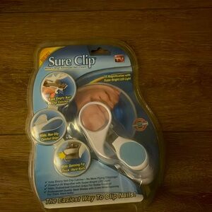 NIP! Sure Clip Advanced Nail Clipper w/ Magnifier & LED Light